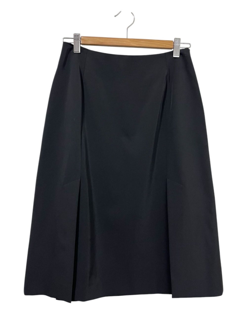 Jenne Maag Black Water Resistant Double Front Slit A Line Skirt